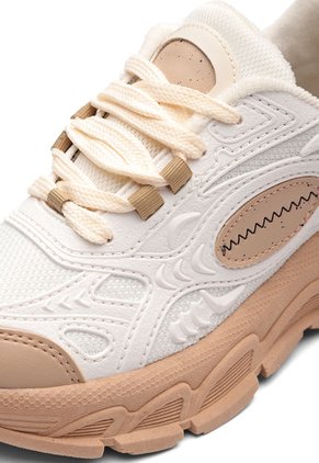 Tenis Mujer Marfil-Tabaco Tellenzi C2