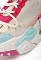 Tenis Dama Beige-Rosa Tellenzi 2050 de Tellenzi