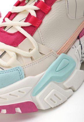 Tenis Dama Beige-Rosa Tellenzi 2050