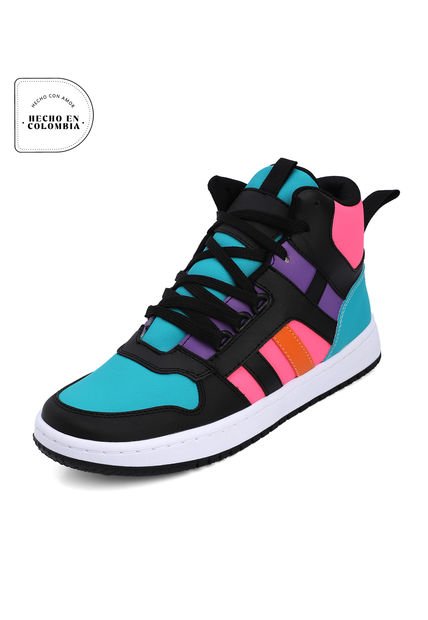 Tenis Tipo Botín Dama Multicolor Tellenzi DP2030