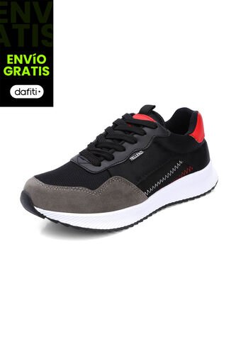 Tenis Hombre Negro-Rojo Tellenzi 423 Tellenzi