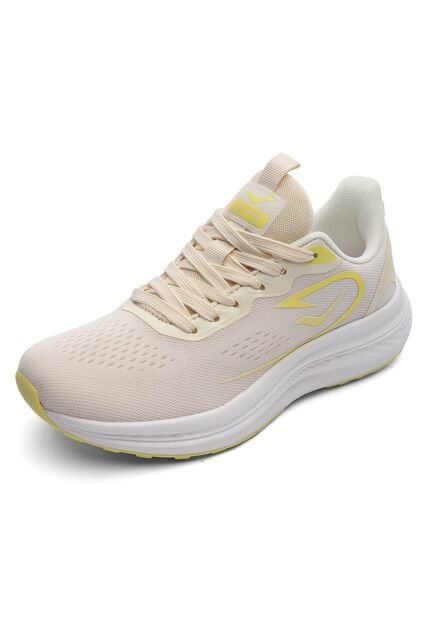 Tenis Running Mujer Beige-Amarillo Tellenzi D-051