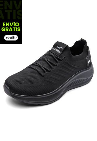 Tenis Running Hombre Negro Tellenzi H-029 Tellenzi