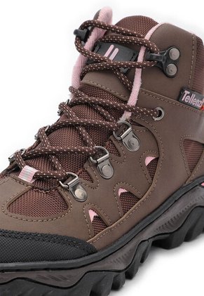 Bota Outdoor Mujer Café-Rosa Tellenzi 7-1006