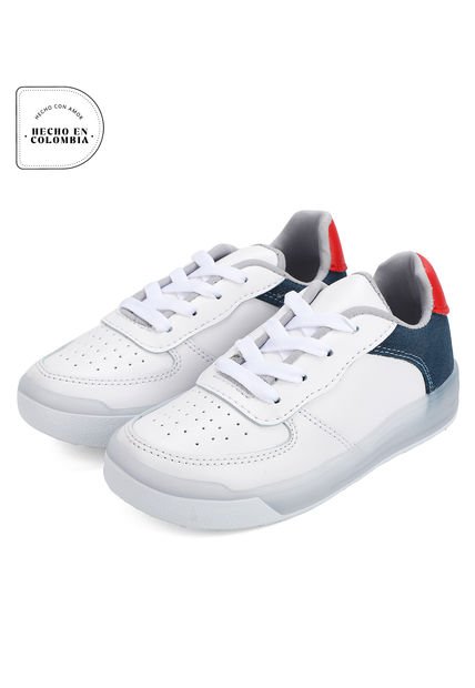 Tenis Infantil Blanco*Azul A2108