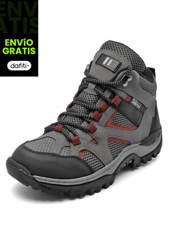 Bota Outdoor Hombre Gris-Rojo Tellenzi 9-101 Tellenzi