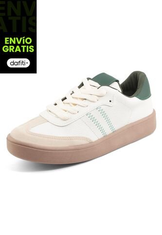 Tenis Dama Marfil-Verde Tellenzi Brazil Tellenzi