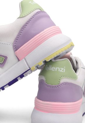 Tenis Sneakers Dama Blanco-Rosa Tellenzi 4844