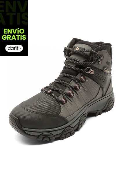 Bota Outdoor Hombre Negro-Gris Tellenzi 7-212