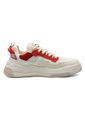 Tenis Sneakers Dama Beige-Rojo Tellenzi D711 de Tellenzi