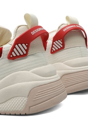 Tenis Sneakers Dama Beige-Rojo Tellenzi D711