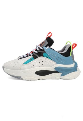 Tenis Sneakers Hombre Beige-Azul Tellenzi Tokio