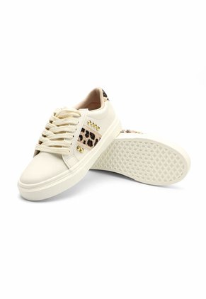 Tenis Dama Blanco-Animal Print Tellenzi S-16