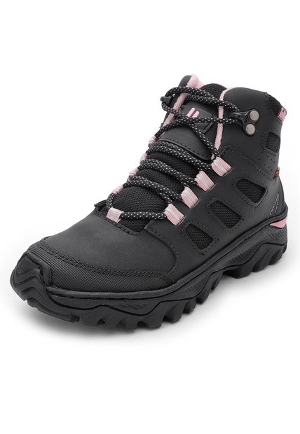 Bota Outdoor Mujer Negro-Rosa Tellenzi 7-1002