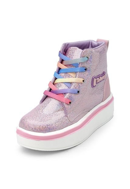 Tenis Infantil Rosado-Plata Tellenzi 5019J