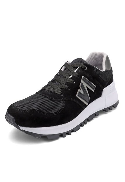 Tenis Hombre Negro-Gris Tellenzi 708