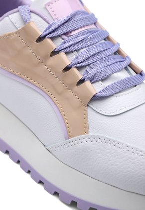 Tenis Dama Blanco-Lila Tellenzi A033