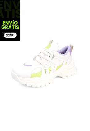 Tenis Sneakers Dama Crema-Lila Tellenzi 139