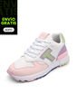 Tenis Sneakers Dama Blanco-Rosa Tellenzi 4844 de Tellenzi
