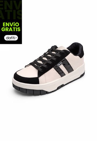 Tenis Dama Negro-Beige Tellenzi 5003 Tellenzi