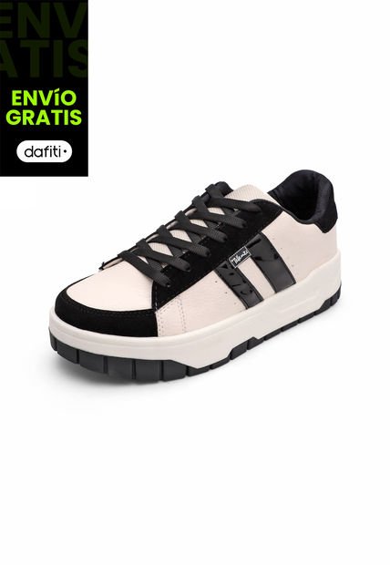 Tenis Dama Negro-Beige Tellenzi 5003