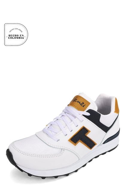 Tenis Hombre Blanco*Azul Tellenzi 040