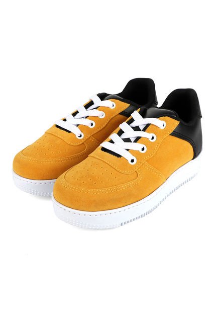 Tenis Infantil Mostaza*Negro A2108