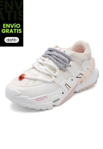 Tenis Sneakers Dama Crema Tellenzi D607 Tellenzi