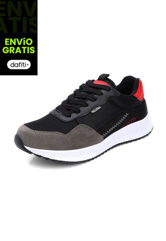 Tenis Hombre Negro-Rojo Tellenzi 423 Tellenzi