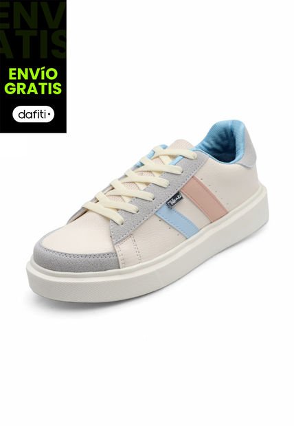 Tenis Dama Beige-Celeste Tellenzi 5003