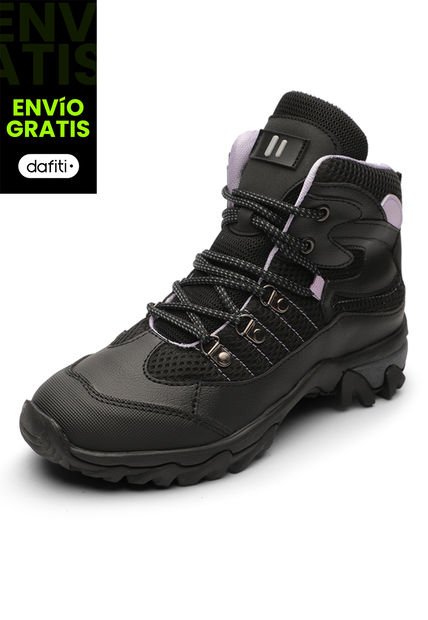 Bota Outdoor Mujer Negro-Lila Tellenzi 9-1547