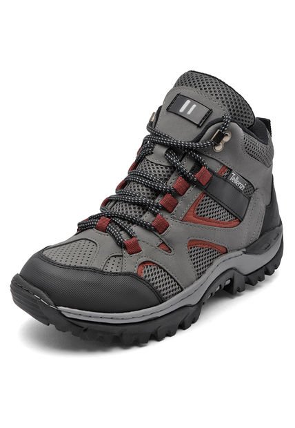Bota Outdoor Hombre Gris-Rojo Tellenzi 9-101