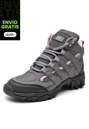 Bota Outdoor Mujer Gris-Rosa Tellenzi 9-2501