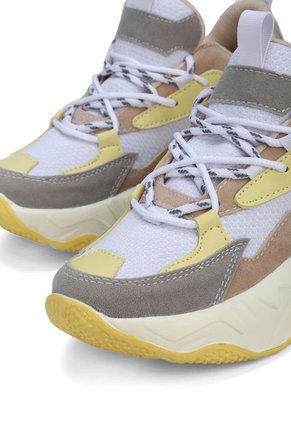 Tenis Sneakers Dama Blanco*Amarillo Tellenzi 889