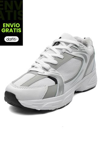 Tenis Hombre Blanco-Plata Tellenzi H530 Tellenzi
