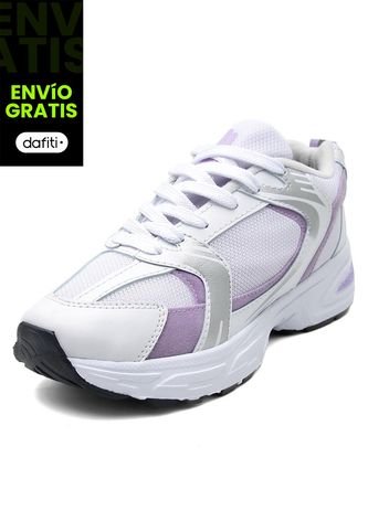 Tenis Mujer Blanco-Lila Tellenzi A530 Tellenzi