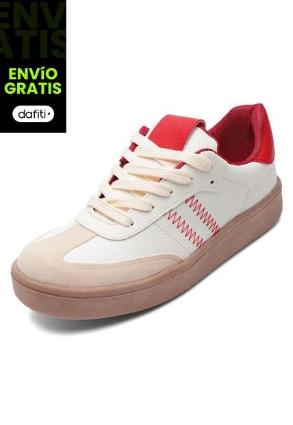 Tenis Dama Marfil-Rojo Tellenzi Brazil