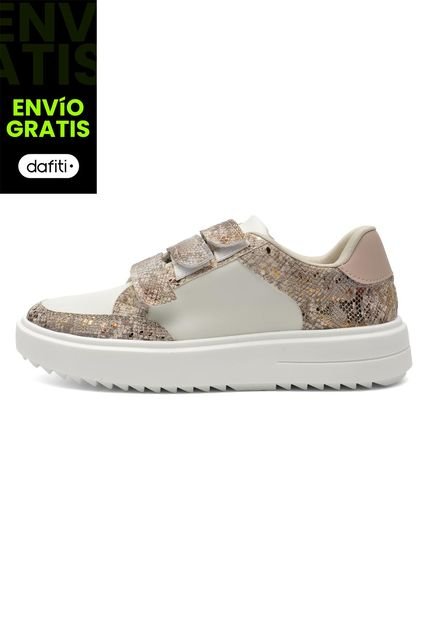 Tenis Dama Marfil-Oro Tellenzi S48