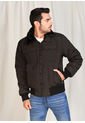 Chaqueta Hombre Acolchada Impermeable Cuello Ovejero Negro Tellenzi Aros de Tellenzi