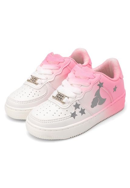 Tenis Infantil Beige-Rosa Tellenzi A-55