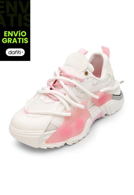 Tenis Dama Blanco-Rosa Tellenzi D651