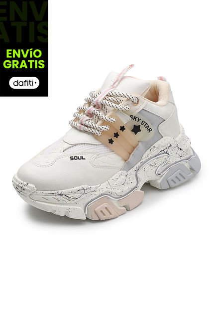 Tenis Sneakers Dama Crema Tellenzi D612