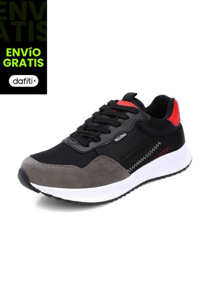 Tenis Hombre Negro-Rojo Tellenzi 423