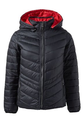 Chaqueta Mujer Corta Acolchada, Combinada Rojo-Negro Tellenzi Amelia