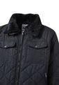 Chaqueta Hombre Acolchada Impermeable Cuello Ovejero Negro Tellenzi Aros de Tellenzi