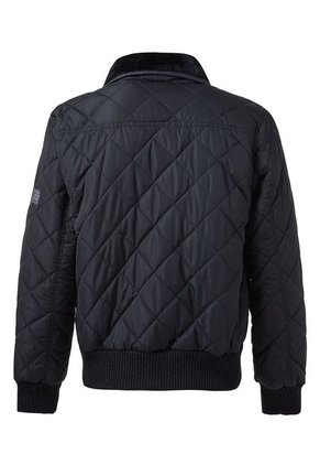 Chaqueta Hombre Acolchada Impermeable Cuello Ovejero Negro Tellenzi Aros