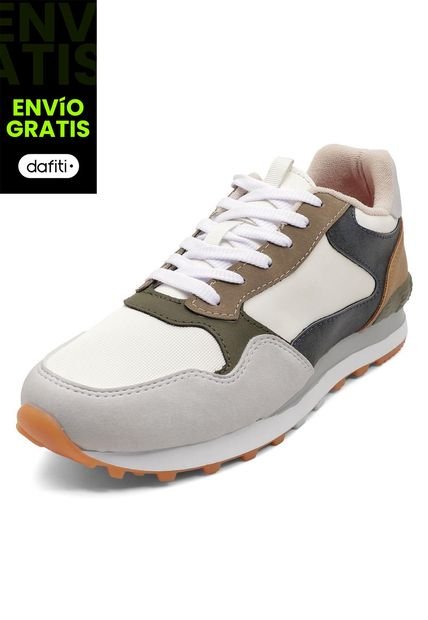 Tenis Hombre Blanco-Gris Tellenzi 606