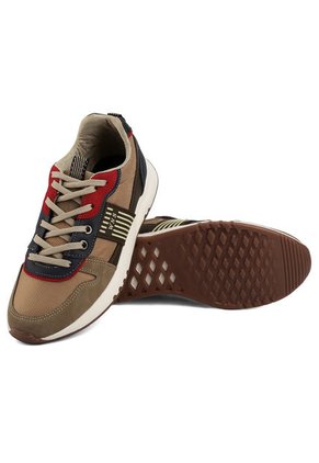 Tenis Hombre Beige*azul Tellenzi 092