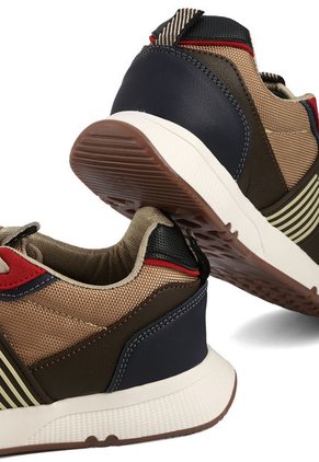 Tenis Hombre Beige*azul Tellenzi 092