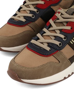 Tenis Hombre Beige*azul Tellenzi 092